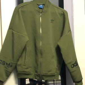 Green adidas bomber jacket